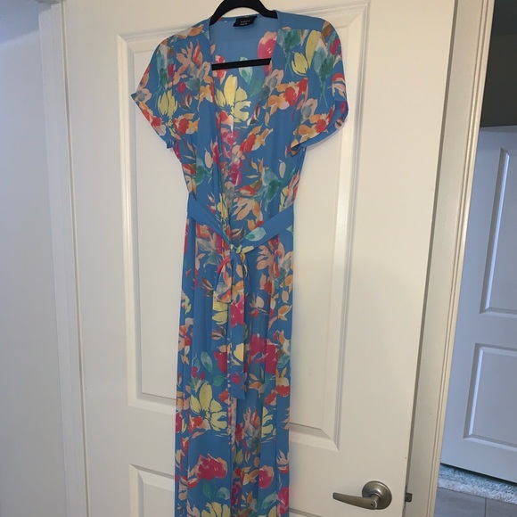 Vici Dresses & Skirts - Blue Flowered VICI DOLLS Wrap Maxi Dress